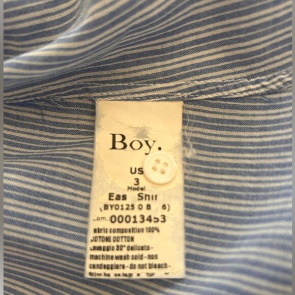 Boy by Band of Outsiders Women's  Striped Button Down Shirt Size 3 (S) - Picture 3 of 7